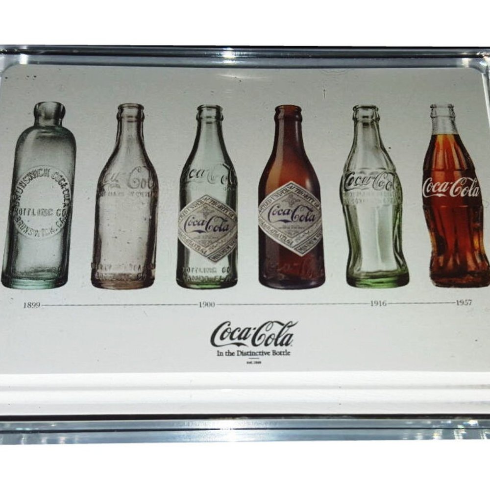 Coca-Cola Coke Bottle History Acrylic Executive Display Piece Desk Paperweight